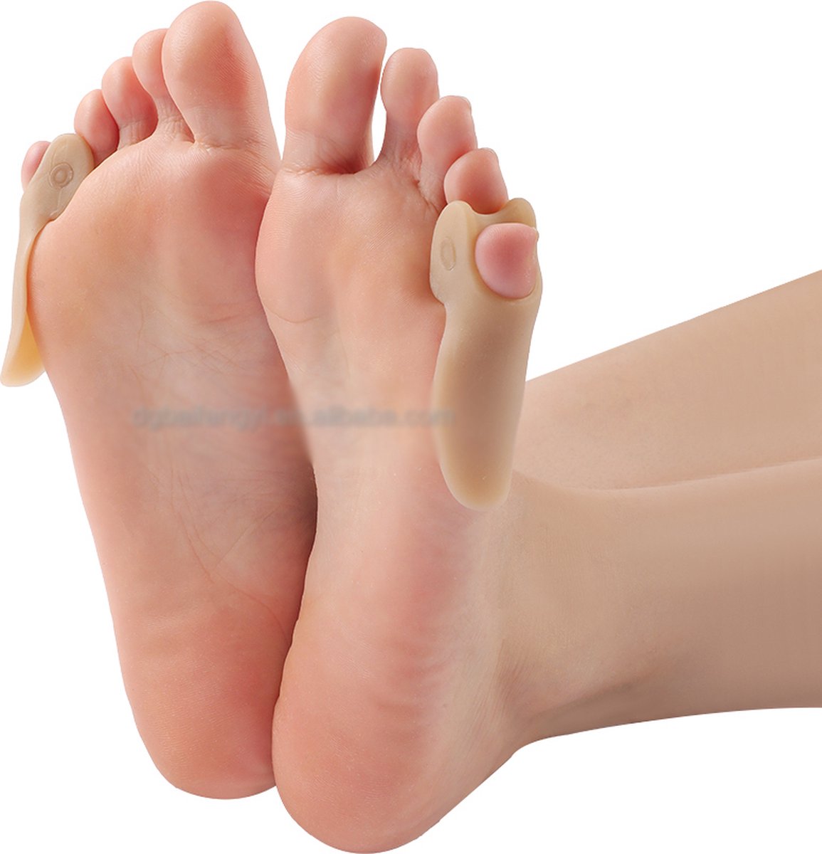 Silicone Toe Corrector Little Toe | Toe Spreader | Little Toe Protector | 1 Pair | Beige - Image 2