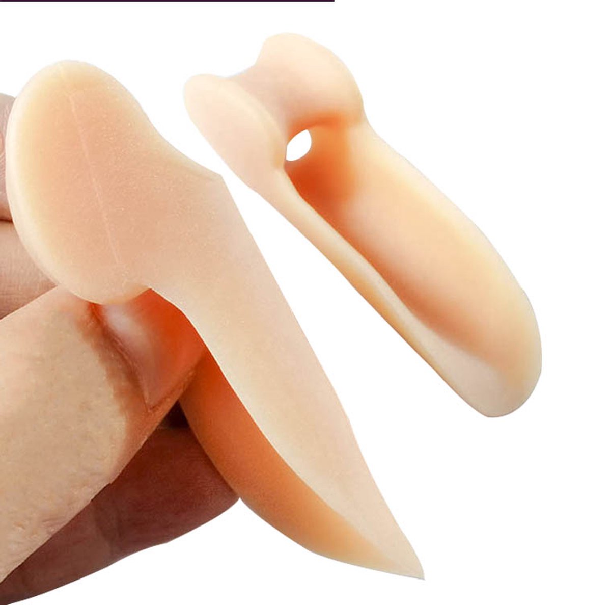 Silicone Toe Corrector Little Toe | Toe Spreader | Little Toe Protector | 1 Pair | Beige - Image 4