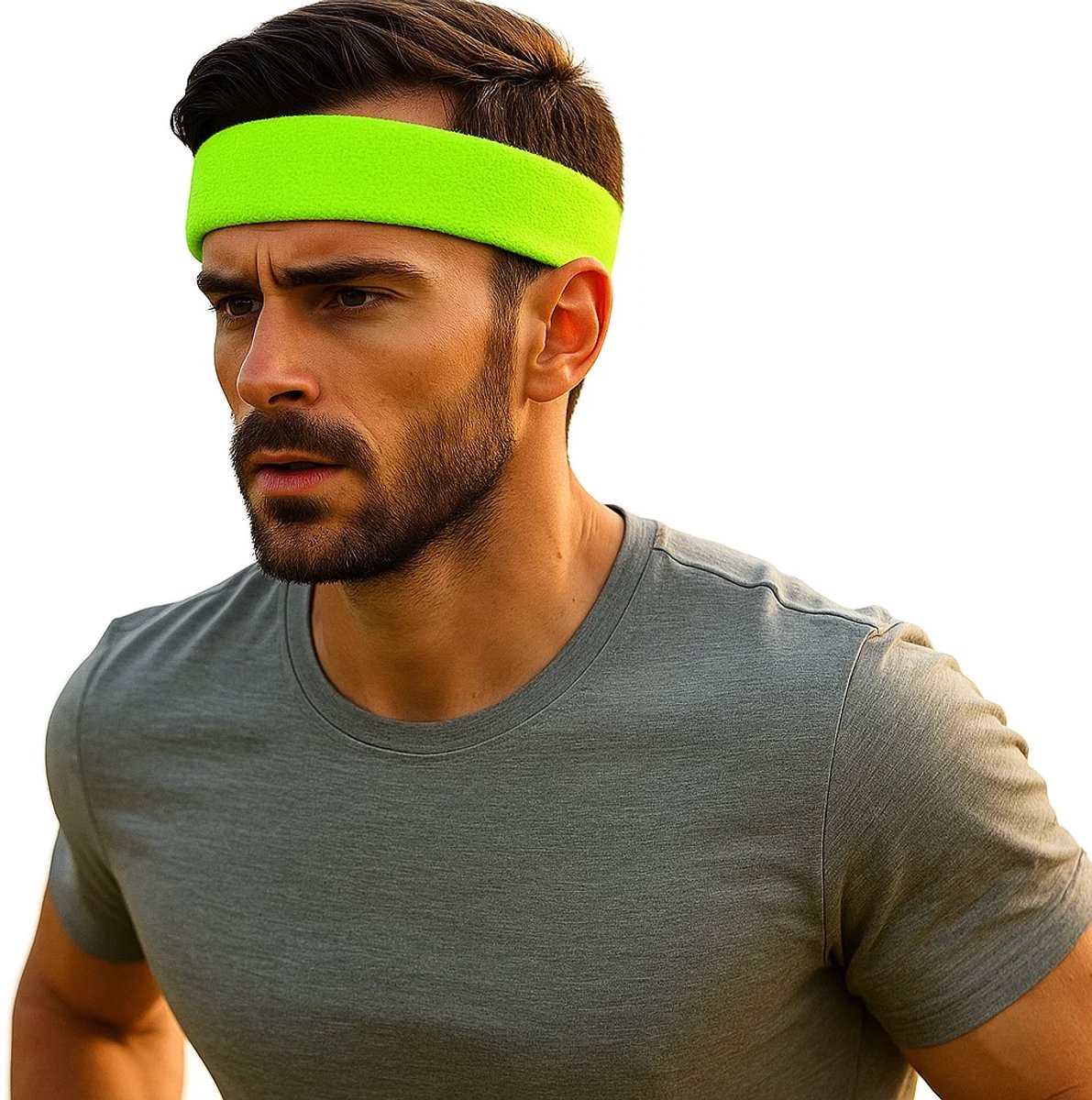 Headband | Headband | Sweatband | Sweatbands | Head | Sports band | Neon Green - Image 1