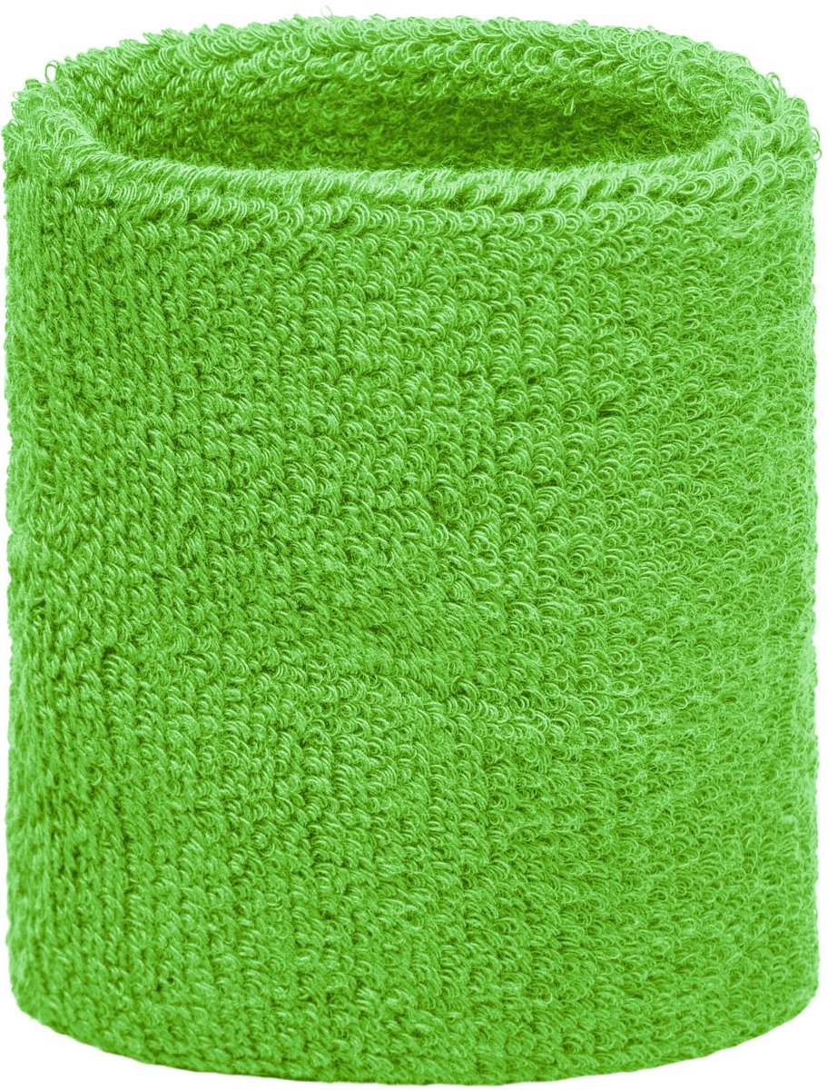 Lime green wrist sweatband - Image 1
