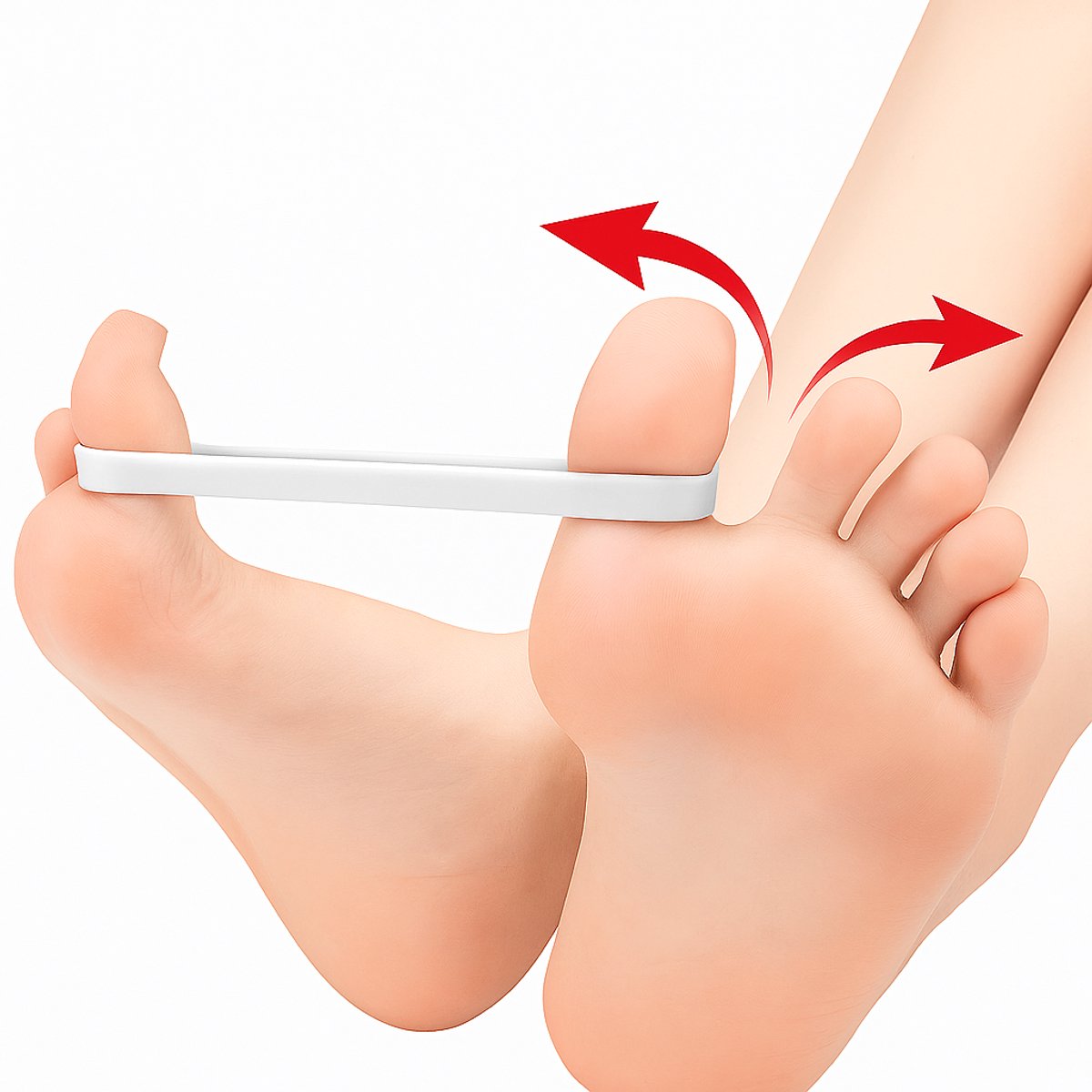 Elastic Toe Spreader | Elastic Toe Stretcher | Orthopedic Training | Hallux Valgus Toe Corrector | Straighten Big Toe | White - Image 1