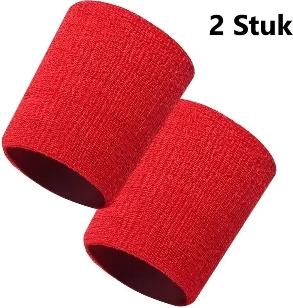 Wristband Set | Sweatband | Sweatbands | Wrist | Sports Bands | 2 Pieces | 8 x 8 CM | Red - Image 4
