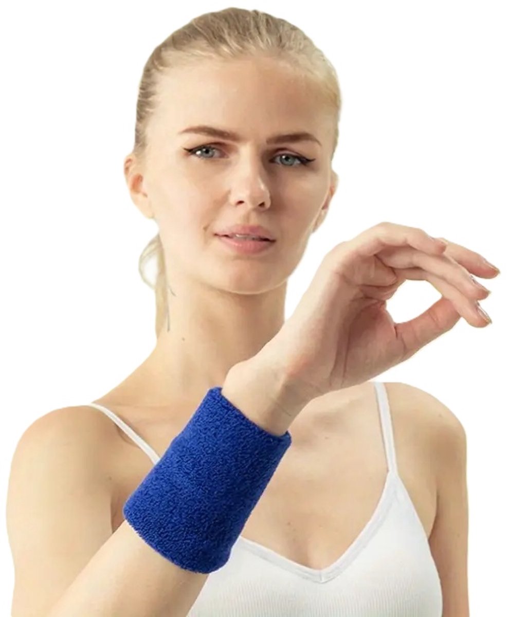 Wristband | Sweatband | Sweatbands | Wrist | Sports band | 1 piece | Blue - Image 3