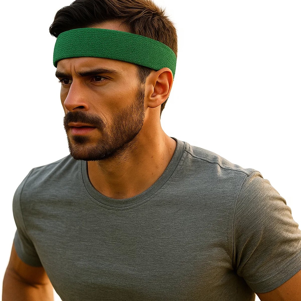 Headband | Headband | Sweatband | Sweatbands | Head | Sports band | Green - Image 1