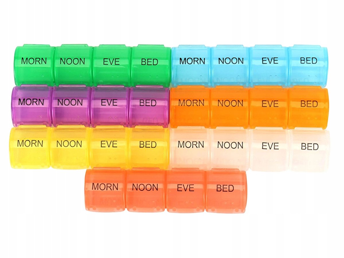 Pill Box for 7 Days & 4 Times | Pill Box 28 Compartments | Medicine Box | Pill Organizer | Automatic Opening - Image 4
