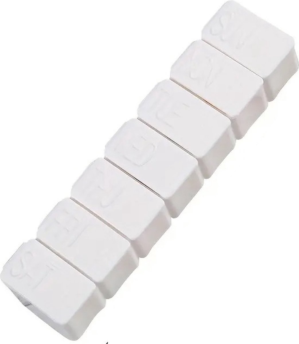 Pill Box | 7-Day Pill Box | Medicine Box | Pill Box | 1 Week | With Daily Divider | White - Image 1
