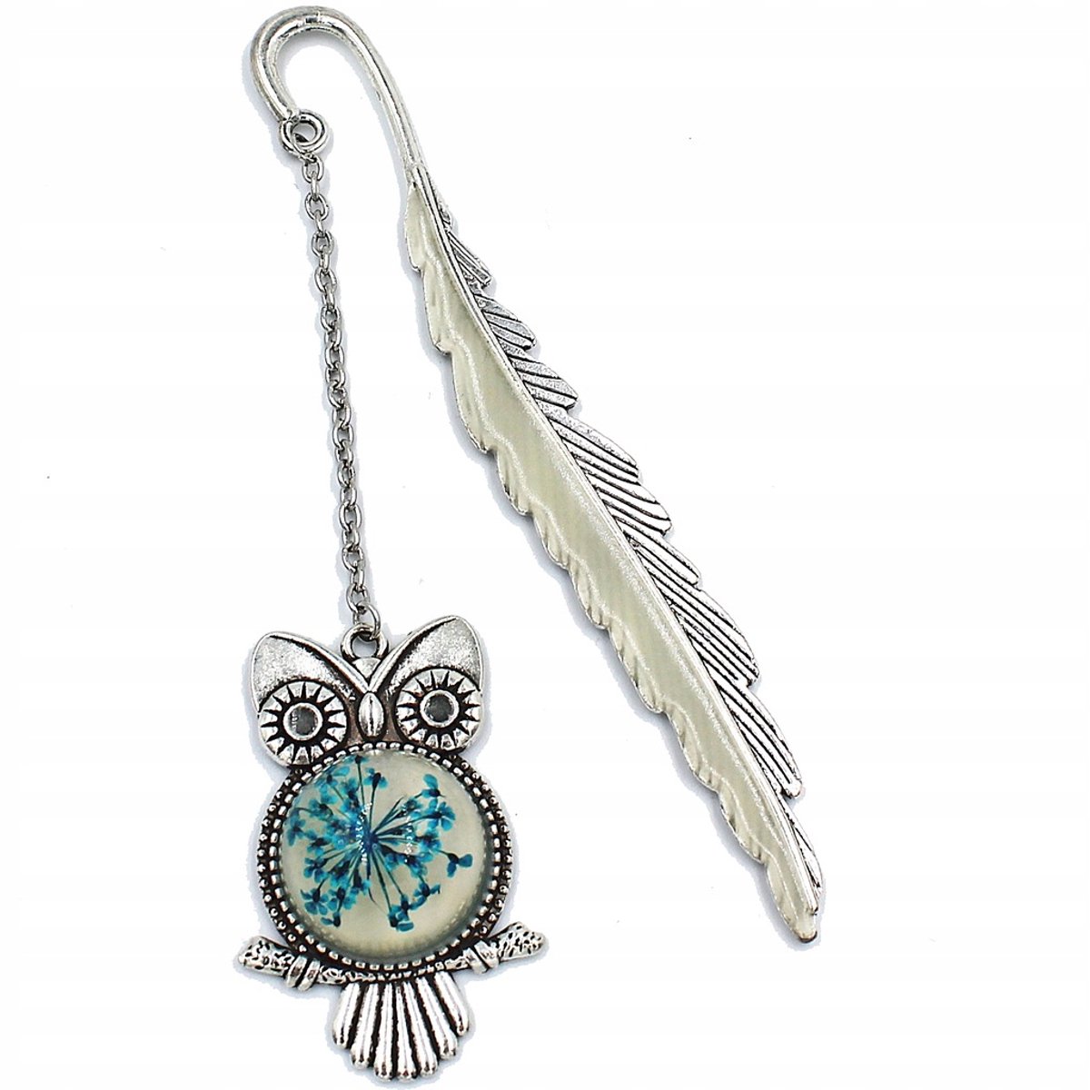 Owl Shaped Bookmark | Glow in the Dark | Luminous | Bookmark | Metal | Silver - Image 2