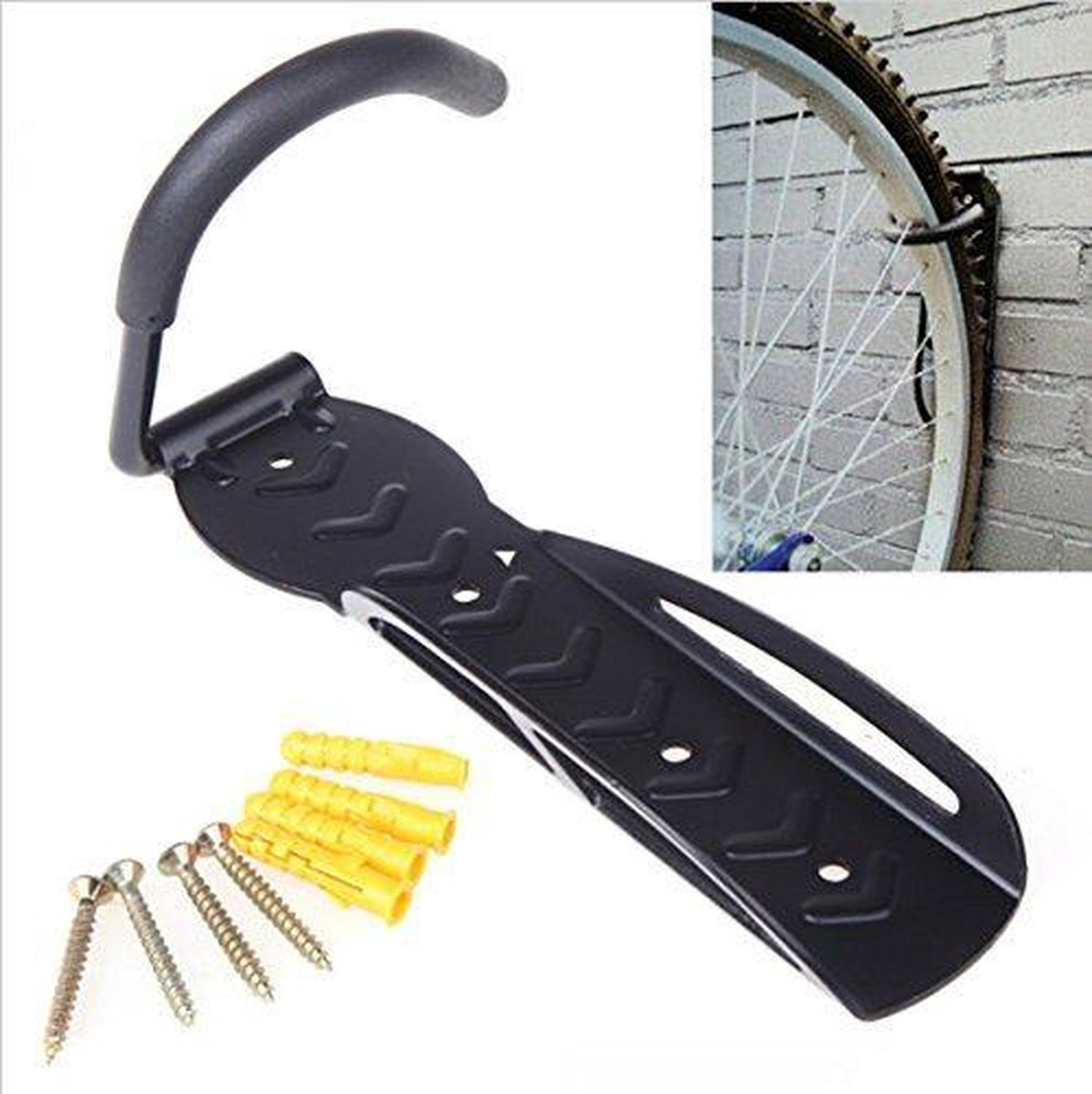 Bicycle Wall Mount Holder Suspension System • Suspension Bracket / Wall Bracket • Bicycle Hook for the Wall • 1 Bicycle - Image 2