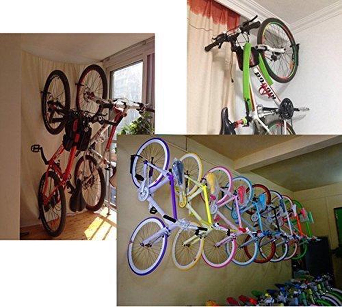 Bicycle Wall Mount Holder Suspension System • Suspension Bracket / Wall Bracket • Bicycle Hook for the Wall • 1 Bicycle - Image 4