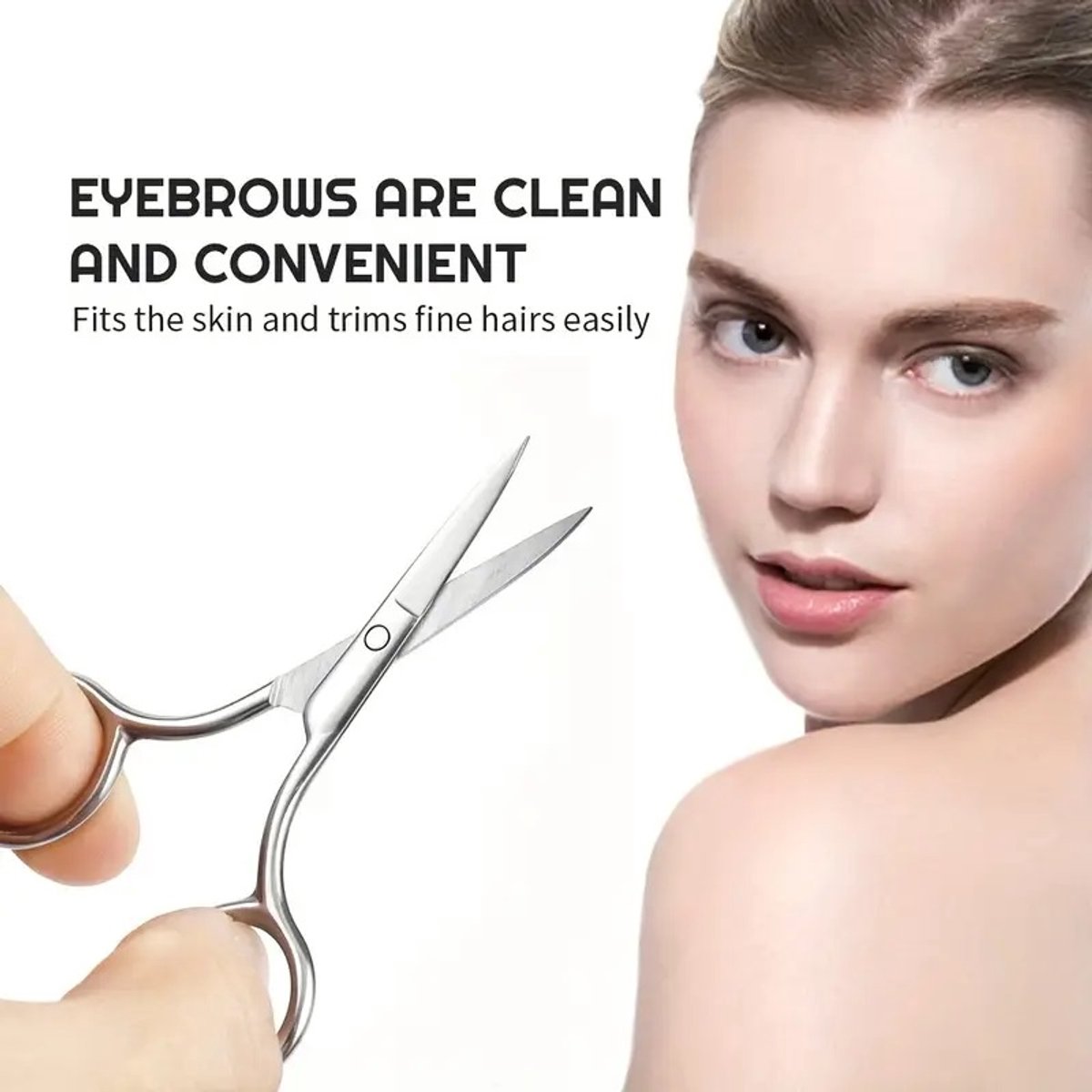 Cuticle Clipper and Eyebrow Scissors in 1 | Cuticle Scissors | Small Eyebrow Scissors | Cuticle Removal | Stainless Steel | Multicolor - Image 5