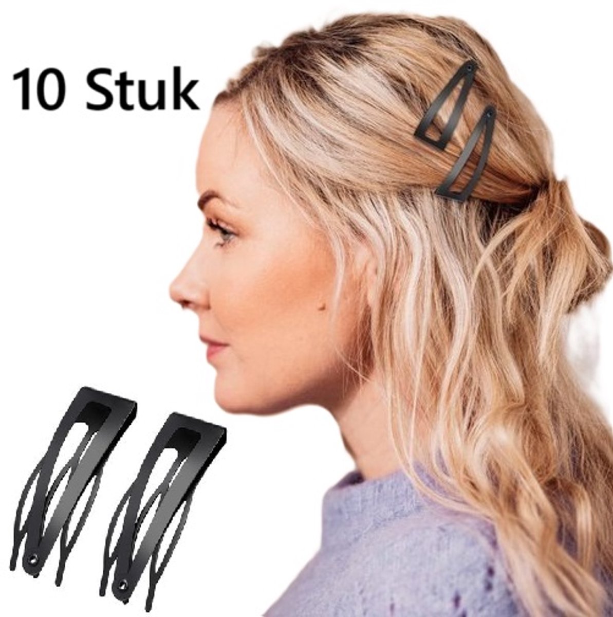 Hair Clips Set of 10 | Hairpins | Hair Clips | Hair Clips | Hairpin | Hair Clips | Multicolor | Black - Image 1