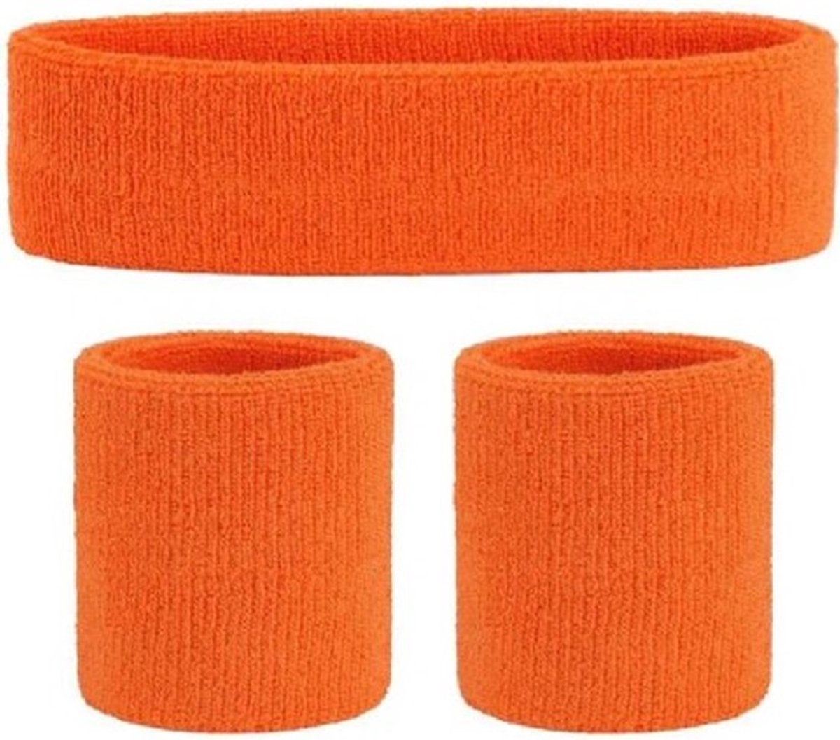 Headband & 2x Wristband Set | Sweatband | Sweatbands | Head and Wrist | Sports Bands | Orange - Image 3