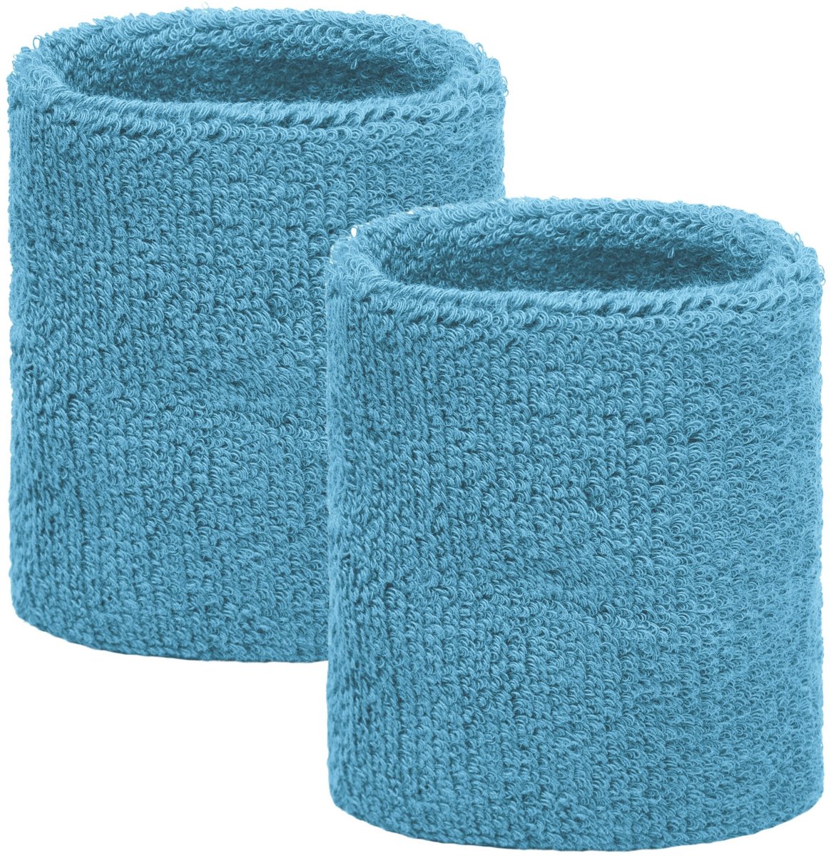 Light blue wrist sweatbands 2 pieces - Image 1