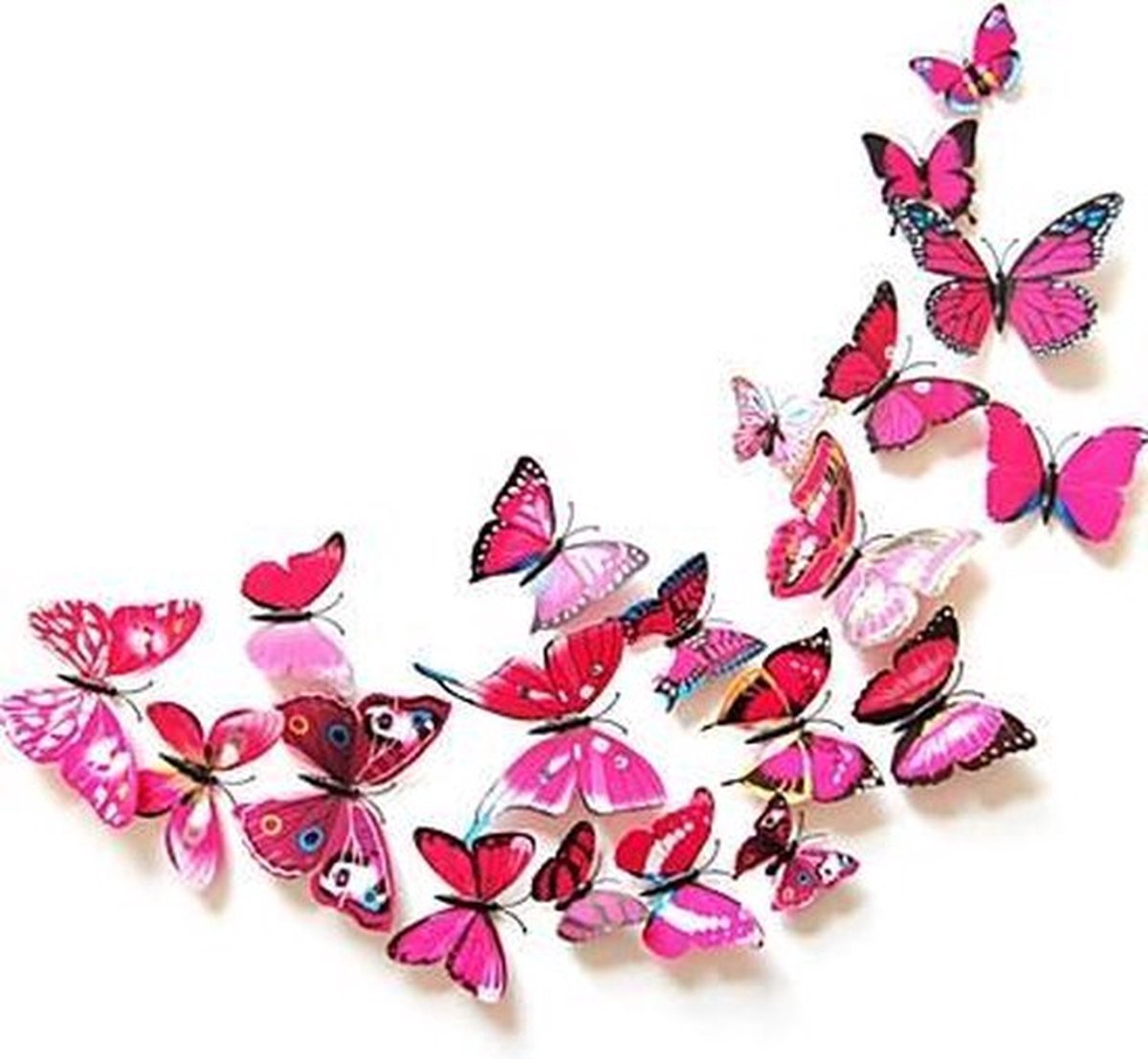 3D Wall Decoration Butterflies 12 Pieces | Wall Butterflies | Butterfly Wall Stickers | Pink - Image 4