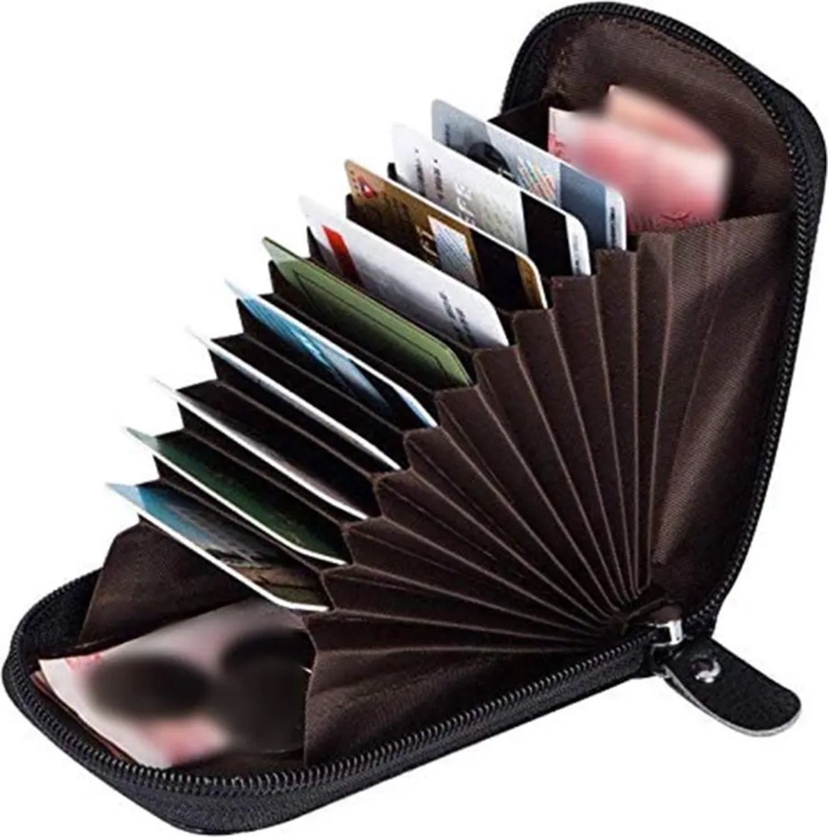 Card Holder for 12 Cards | Credit Card Holder | With Cash Compartment | With Driver's License Compartment | Card Holder | Wallet | PU Leather | Purse | Blue - Image 4