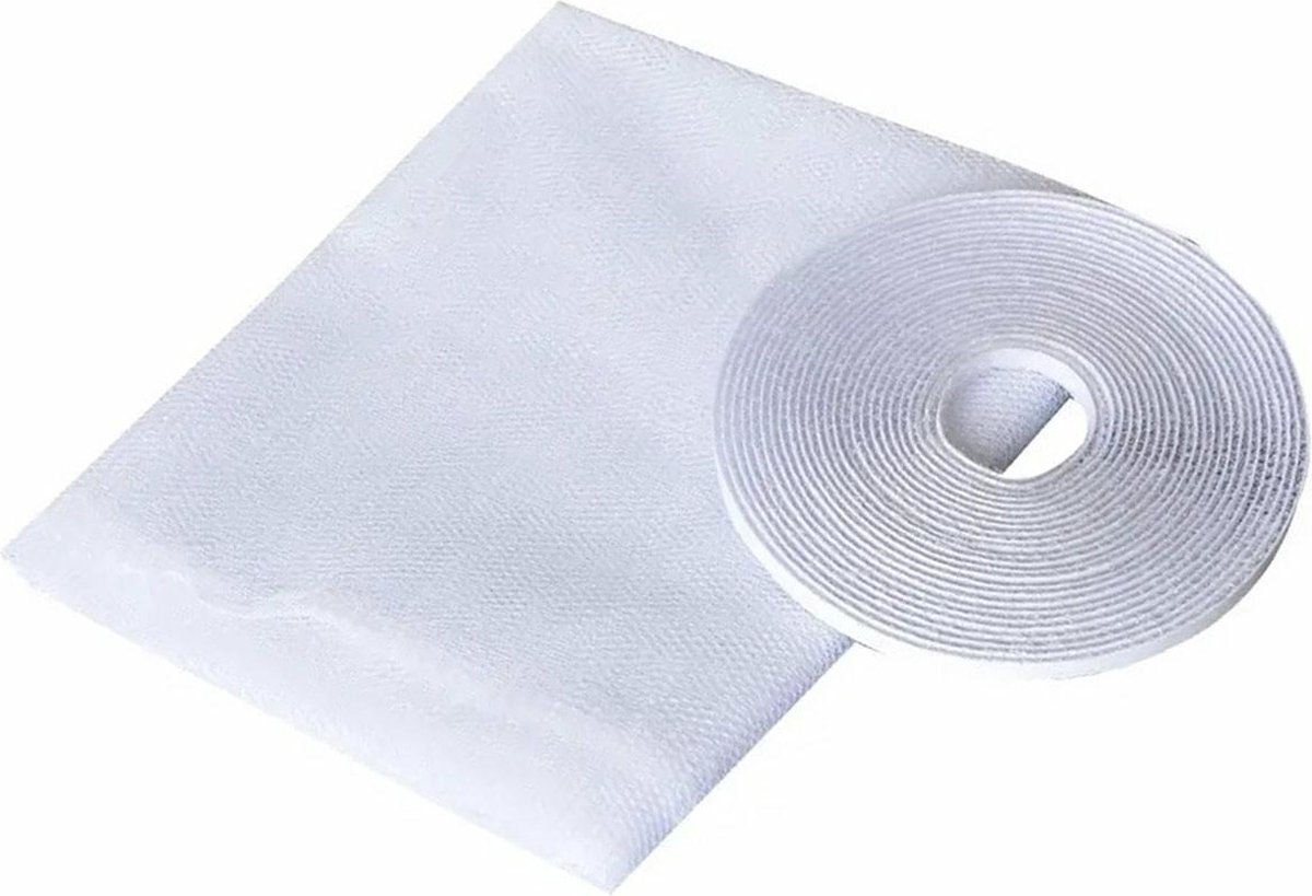 Set of 2 Insect Screens 60 x 200 CM | Window Screens | Insect Nets | Insect Mesh | Fly Screen | With Velcro Adhesive Strip | White - Image 3