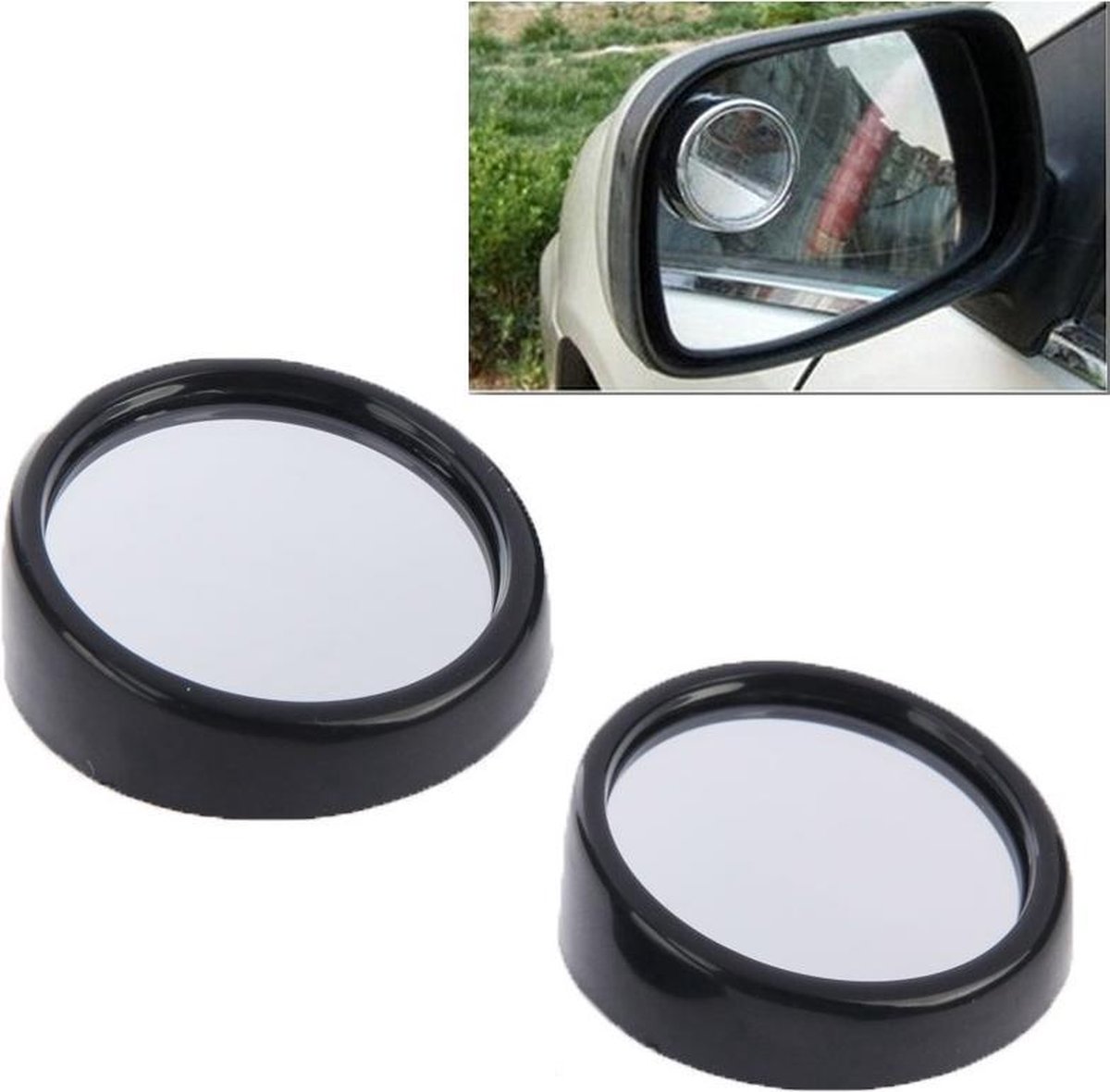 3R-012 Car blind spot mirror, 360 degree angle adjustable (black) - Image 1