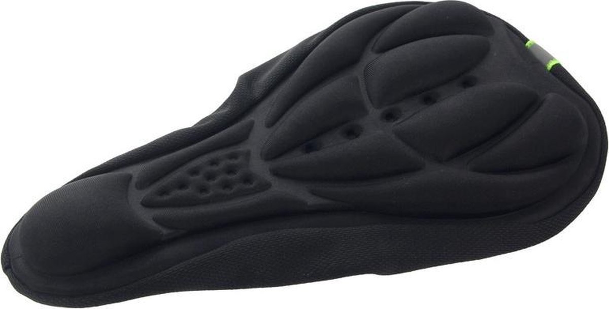 Note type!! 3D Silicone Lycra Nylon & Gel Pad Bicycle Saddle Seat Cover Soft Cushion Fits Types of Bikes (Black) - Image 2