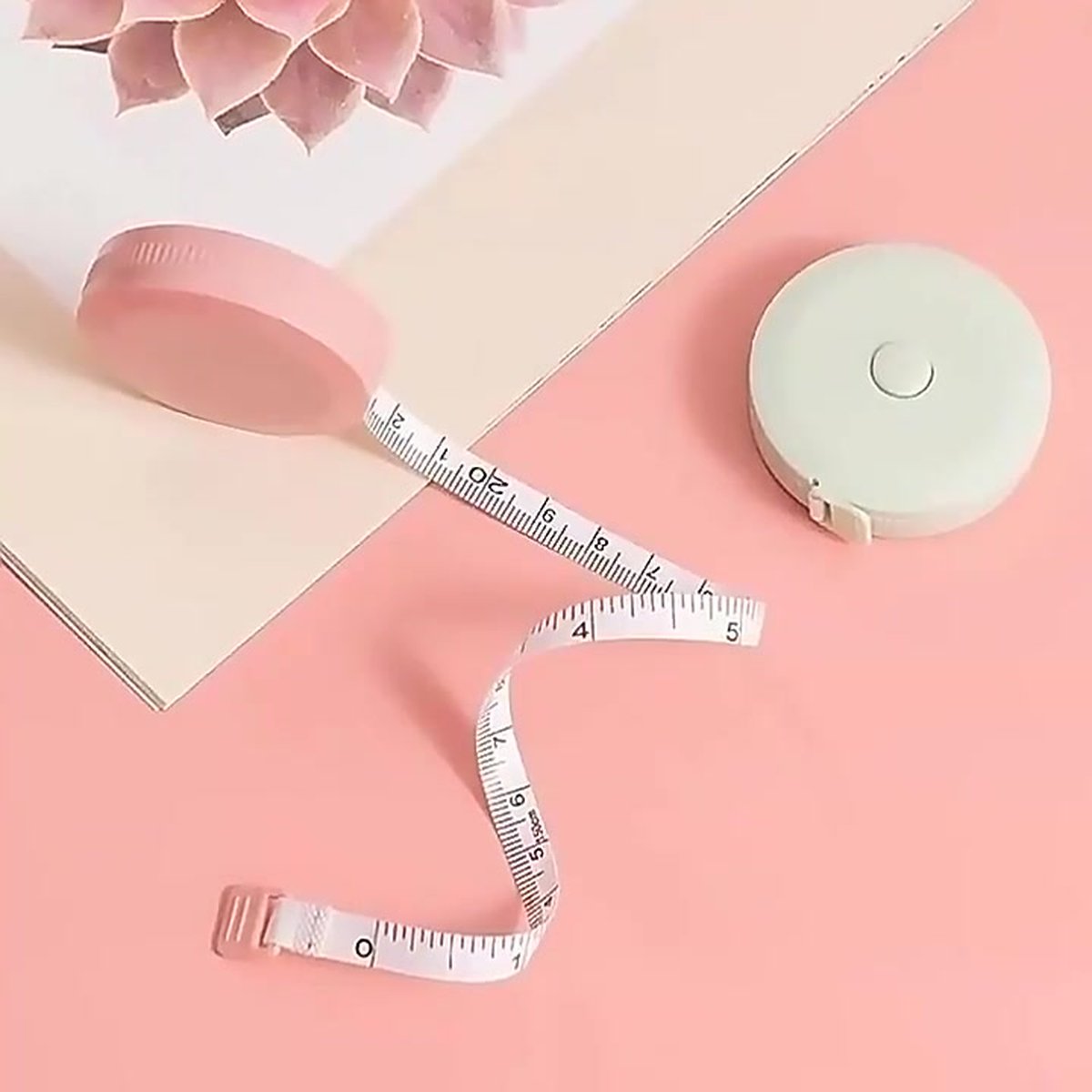 Round Plastic Measuring Tape 150 CM | Extendable Tape Measure | Flexible | Roll Meter | Circumference Gauge | Measuring Tape | Hobby Measuring Tape Body | Green - Image 2
