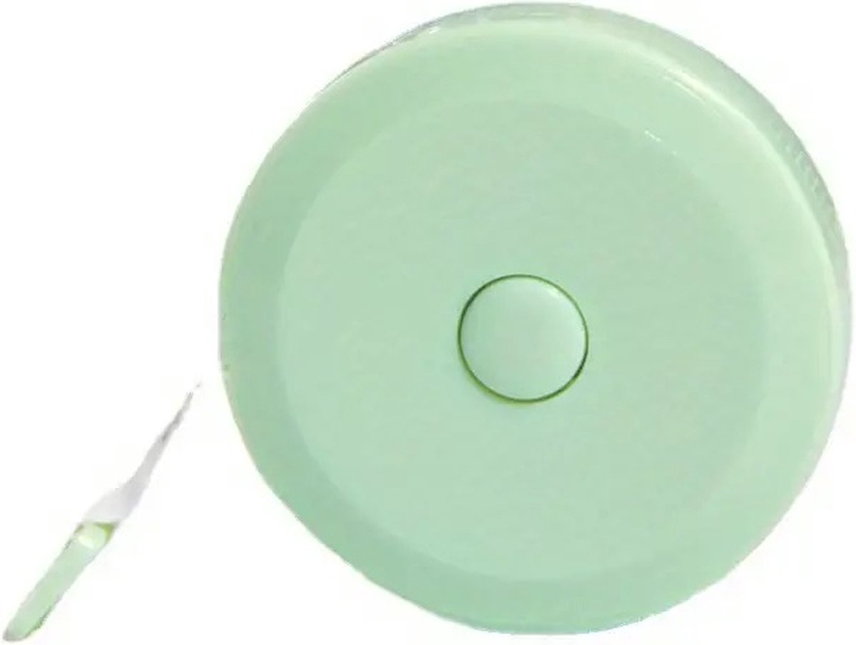 Round Plastic Measuring Tape 150 CM | Extendable Tape Measure | Flexible | Roll Meter | Circumference Gauge | Measuring Tape | Hobby Measuring Tape Body | Green - Image 3