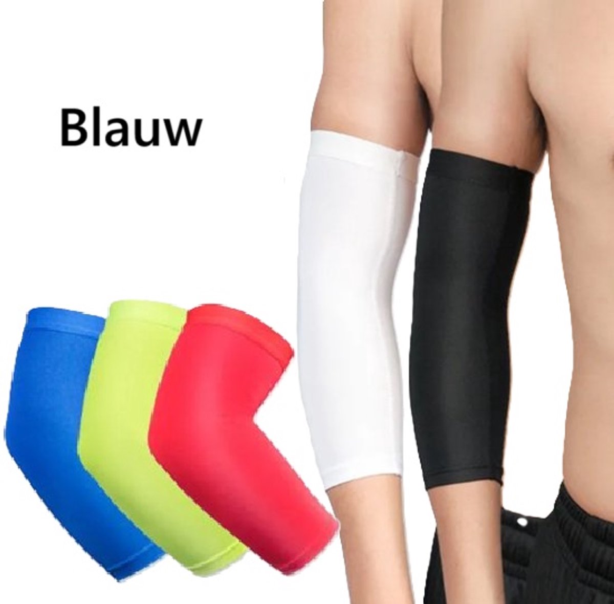 Light Compression Arm Sleeve | Arm Support | Arm Protector | Armbands | Arm Support | 1 Piece | Size LI Blue - Image 1