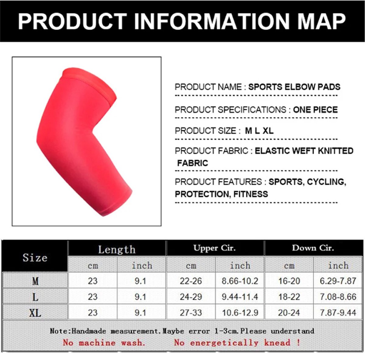 Light Compression Arm Sleeve | Arm Support | Arm Protector | Armbands | Arm Support | 1 Piece | Size LI Blue - Image 5