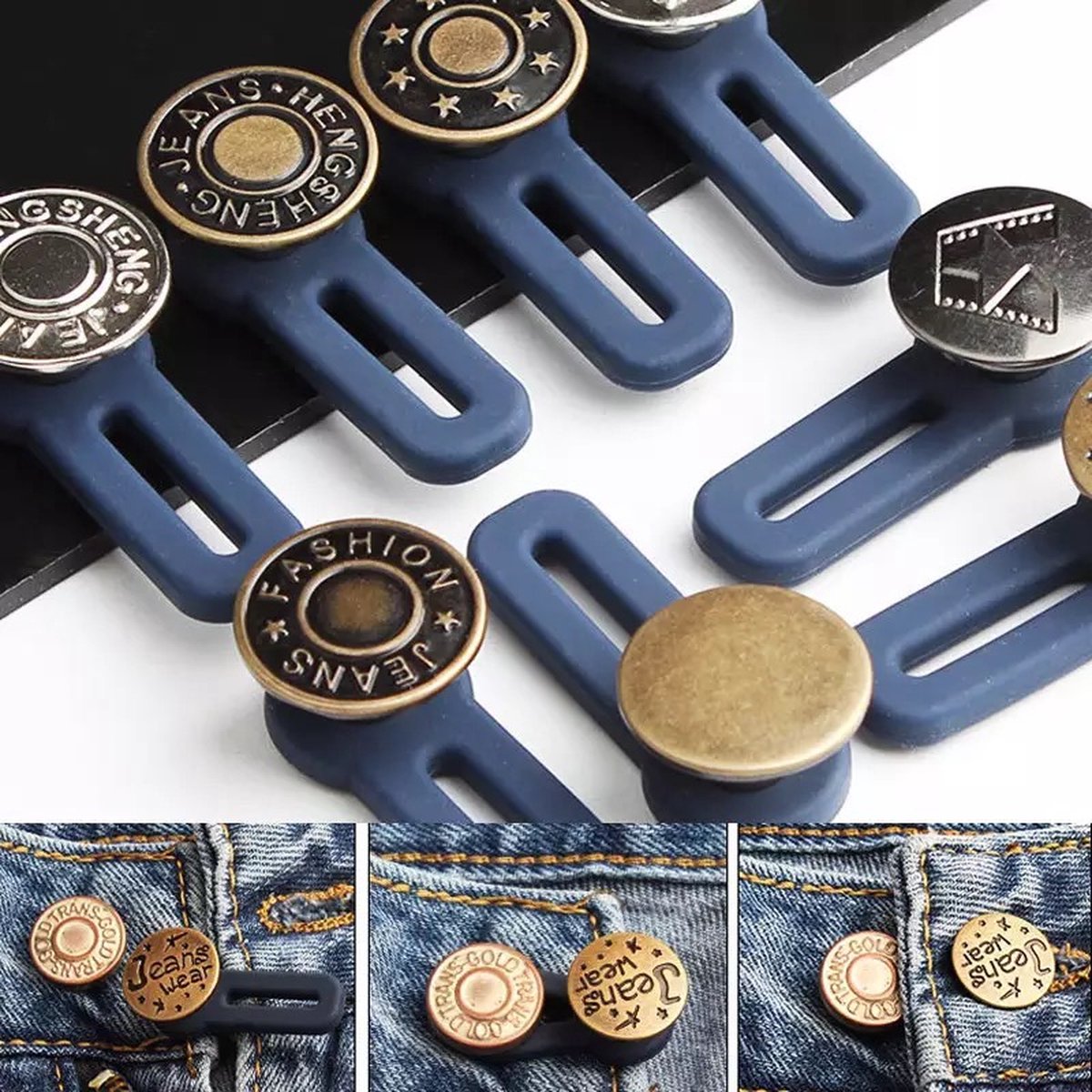 Trouser Extender Button Extension - Buttonhole Extender - Button Extender - Fashion Jeans - Image 2