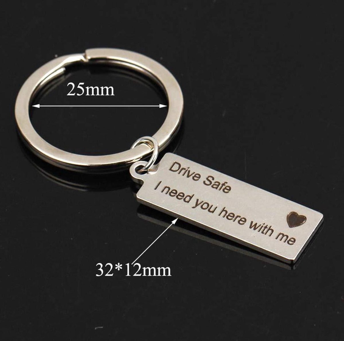 Drive safe keychain - Drive Safe, I need you here with me [metal / gift] - Image 2