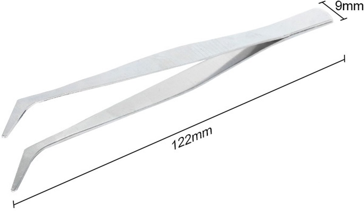 Set of 4 Tweezers | Precision Tweezers | Tweezer Set | Multiuse Tweezers | For Beauty, Nail Art, etc. | Stainless Steel - Image 4