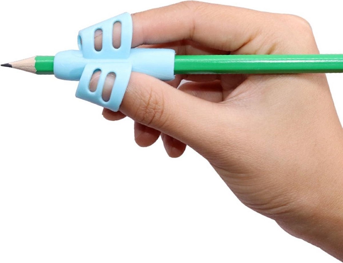 Pencil Grips | Finger Grip Writing Aids for Children & the Elderly | Pencil Holder | Pen Holder | Writing Aids | 1 Piece | Orange - Image 5