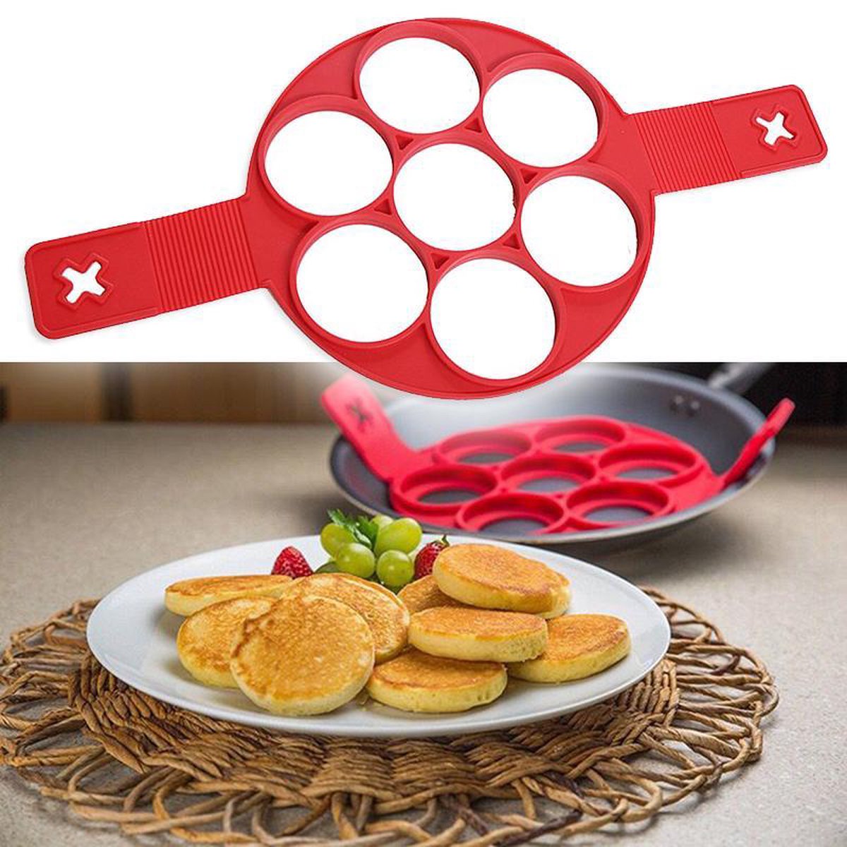 Silicone Pancake or Egg Baking Mold - Image 2