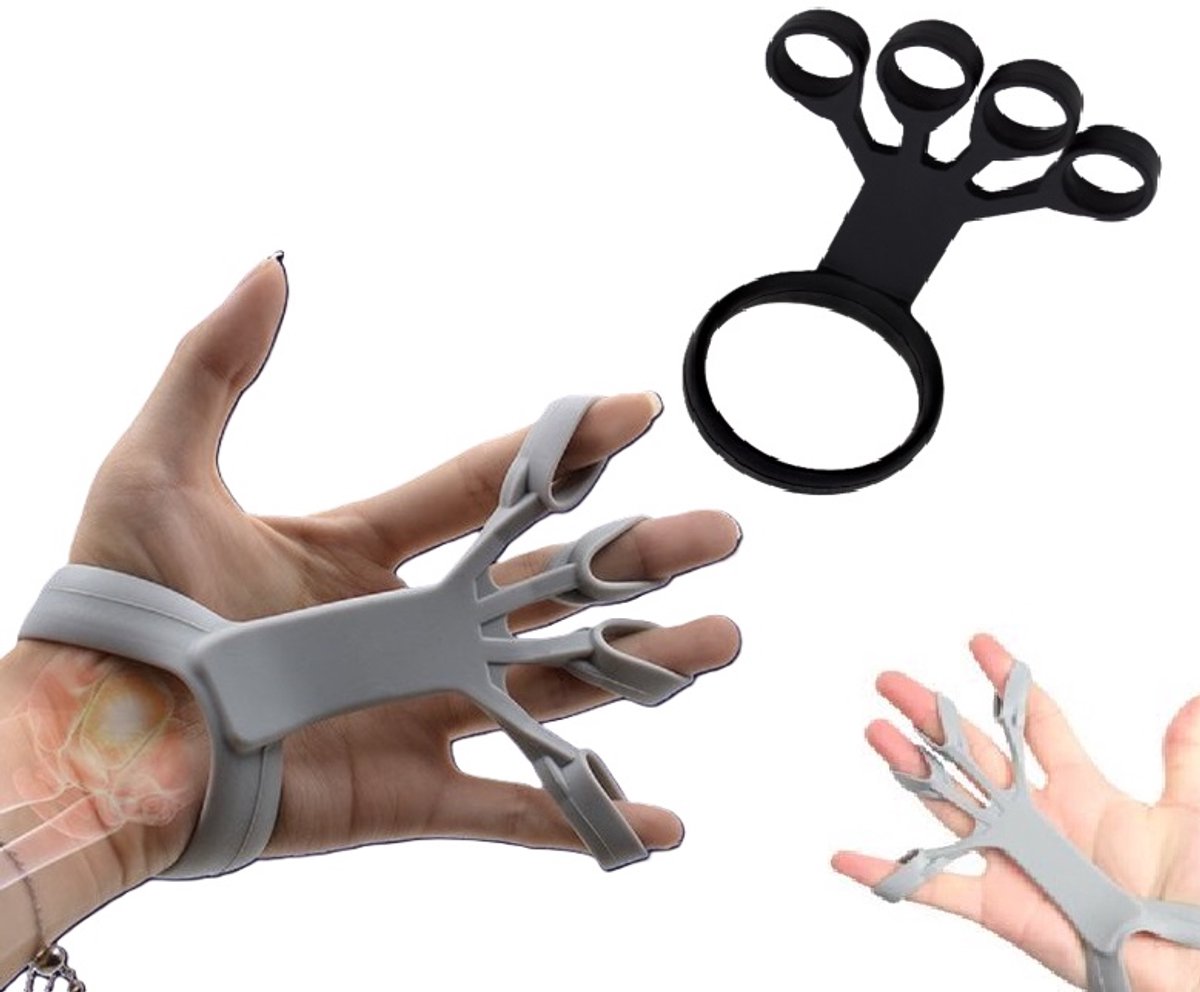 Finger Trainer Finger Resistance Band | Finger Stretcher | Hand Trainer | Finger Gripper | Grip Trainer | 5 KG | Black - Image 1