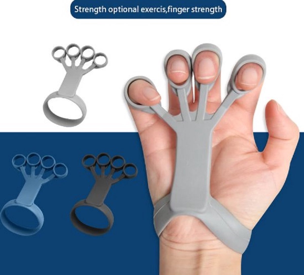 Finger Trainer Finger Resistance Band | Finger Stretcher | Hand Trainer | Finger Gripper | Grip Trainer | 5 KG | Black - Image 3