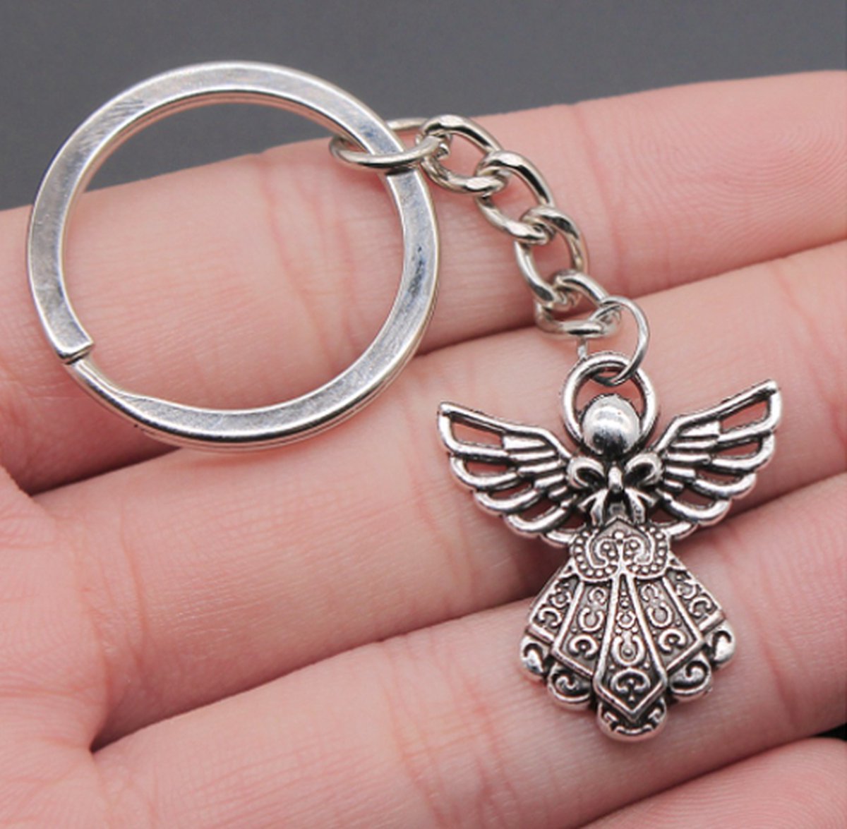Keychain Guardian Angel | Lucky Keychain | Key Holder | Silver - Image 3