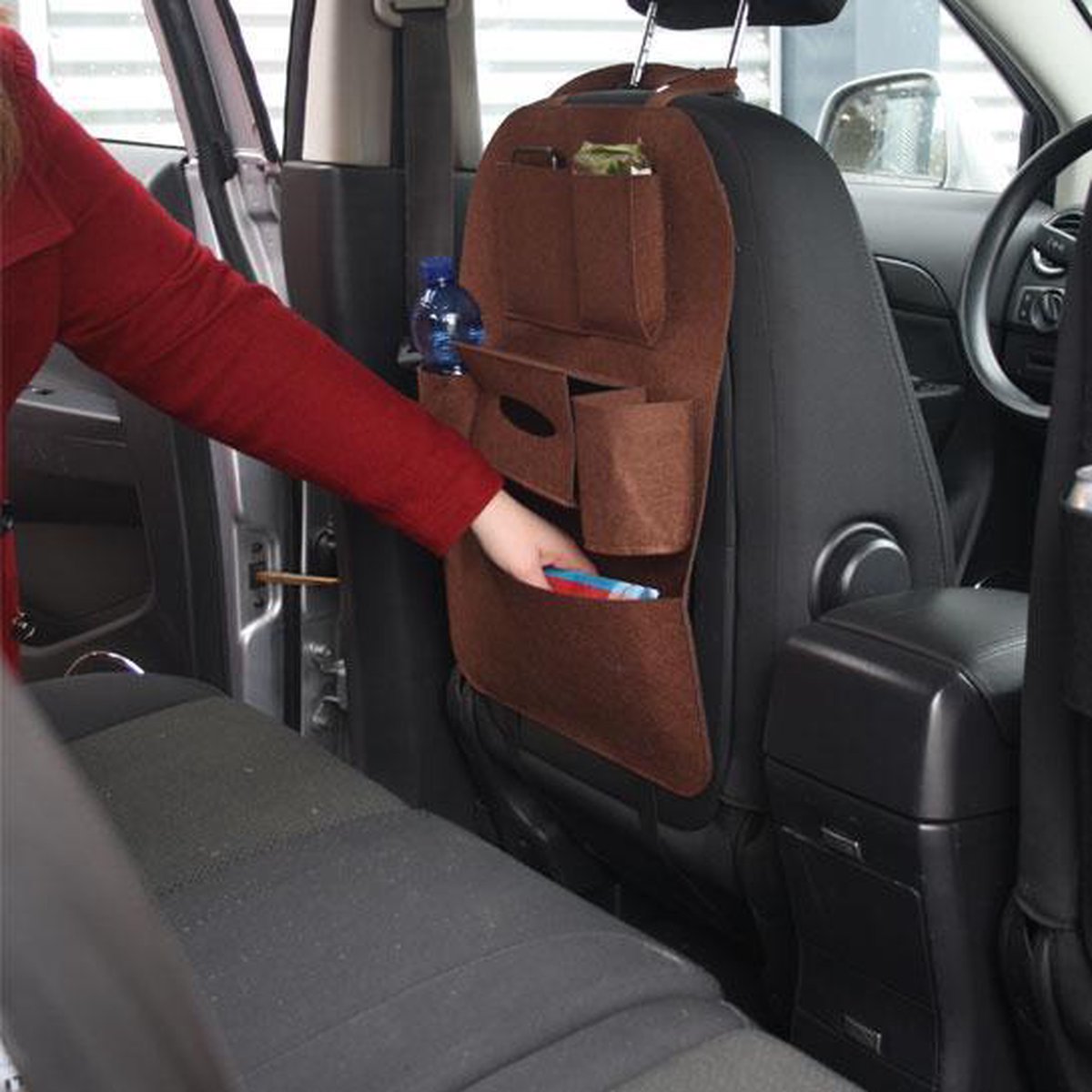 Car Organizer - for Children - Car Seat Organizer - Brown - Image 2