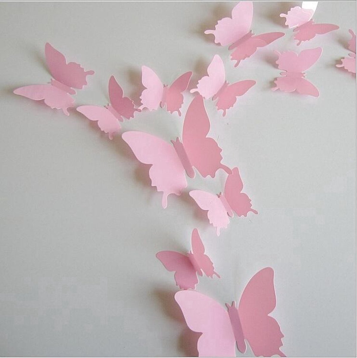 3D Wall Decoration Butterflies 12 Pieces | Wall Butterflies | Butterfly Wall Stickers | Solid Wall Stickers | Pink - Image 2