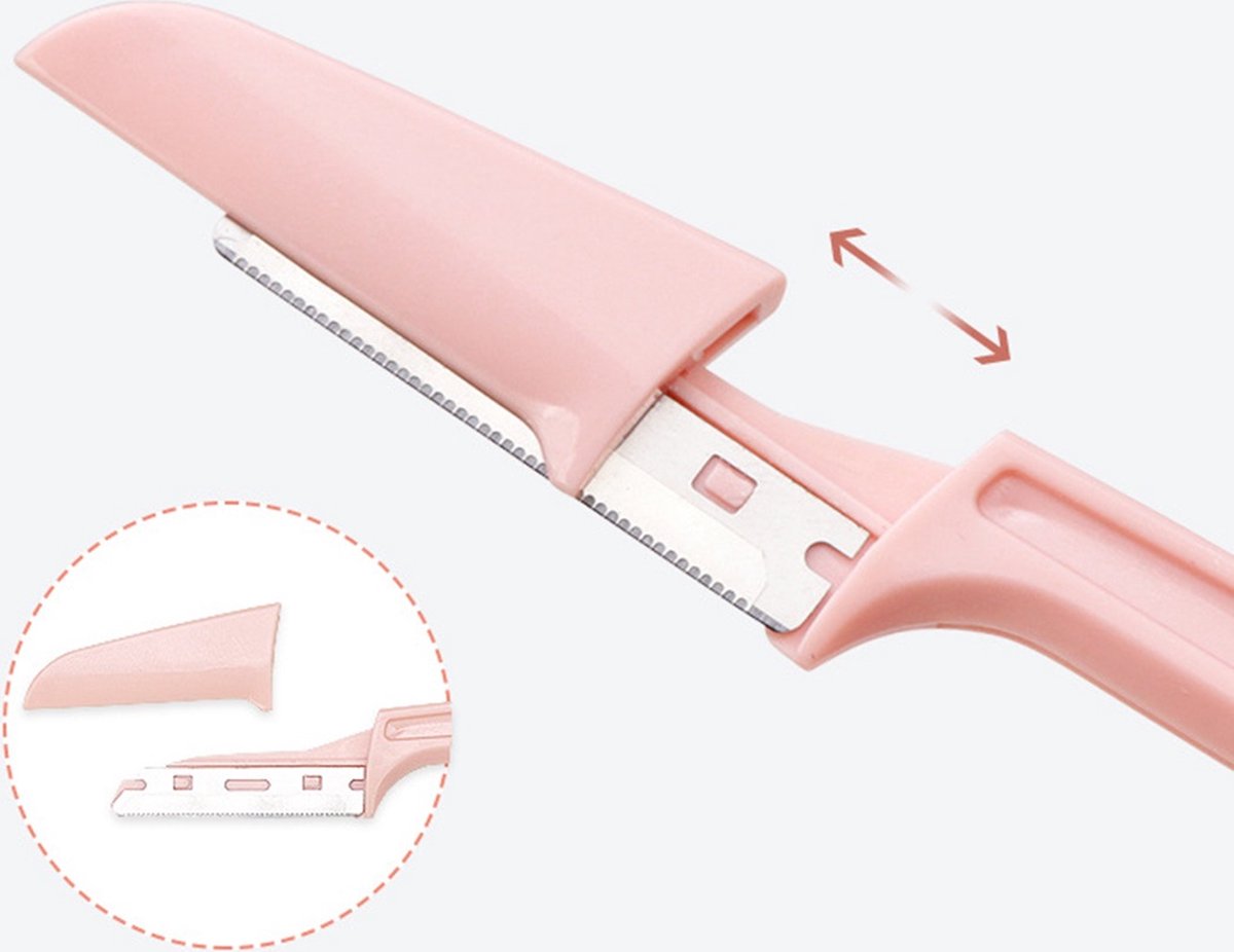 Foldable Eyebrow Scissors | Eyebrow Razor | Facial Blade | Upper Lip Hair Removal | Hair Removal Blade | Incl. Storage Box | 3 Pieces - Image 3