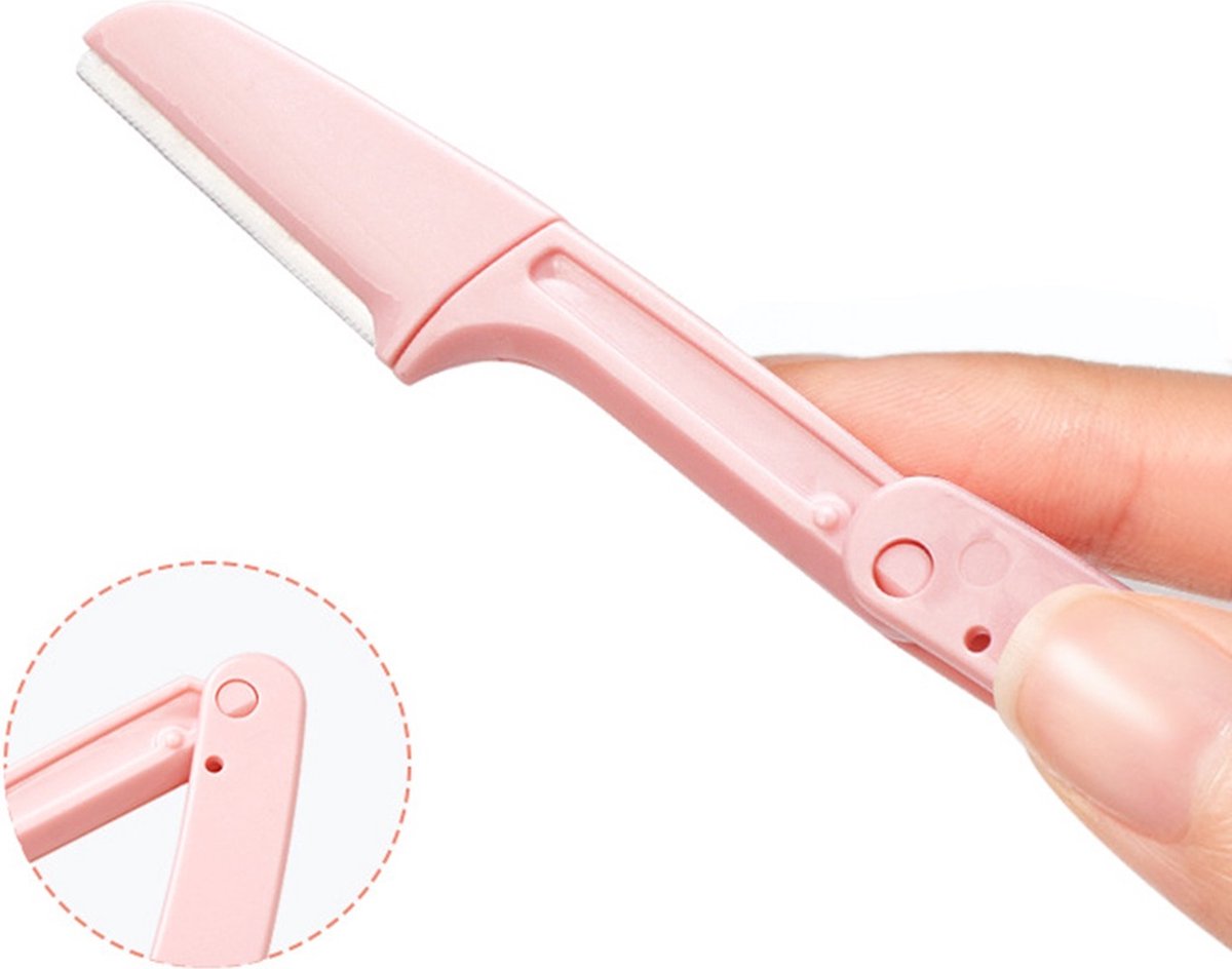 Foldable Eyebrow Scissors | Eyebrow Razor | Facial Blade | Upper Lip Hair Removal | Hair Removal Blade | Incl. Storage Box | 3 Pieces - Image 4