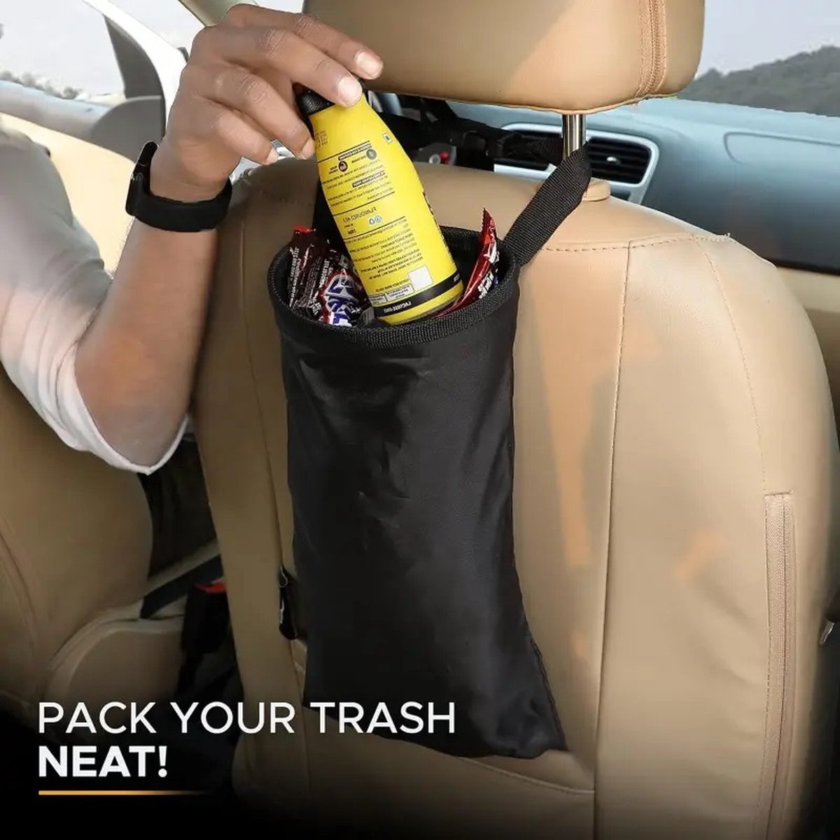 Car Waste Bag | Car Waste Bag | Car Trash Can | Car Trash Can | Mountable | Headrest Waste Bag - Image 4