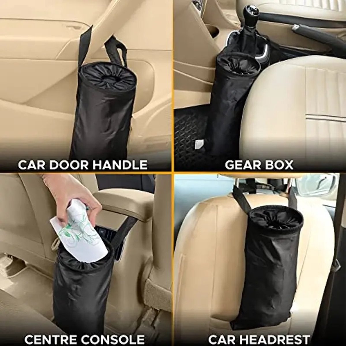 Car Waste Bag | Car Waste Bag | Car Trash Can | Car Trash Can | Mountable | Headrest Waste Bag - Image 5