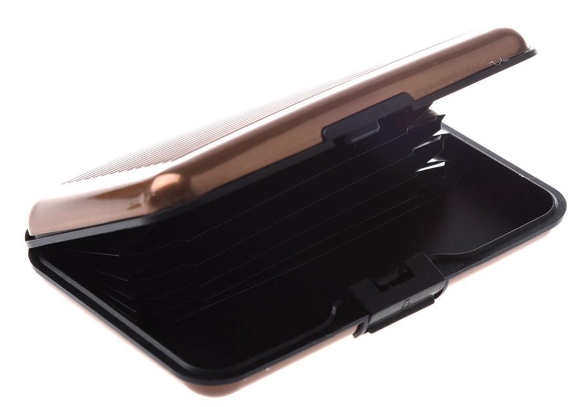 Card Holder - Card Holder – Aluminum Wallet - Brown - Image 4