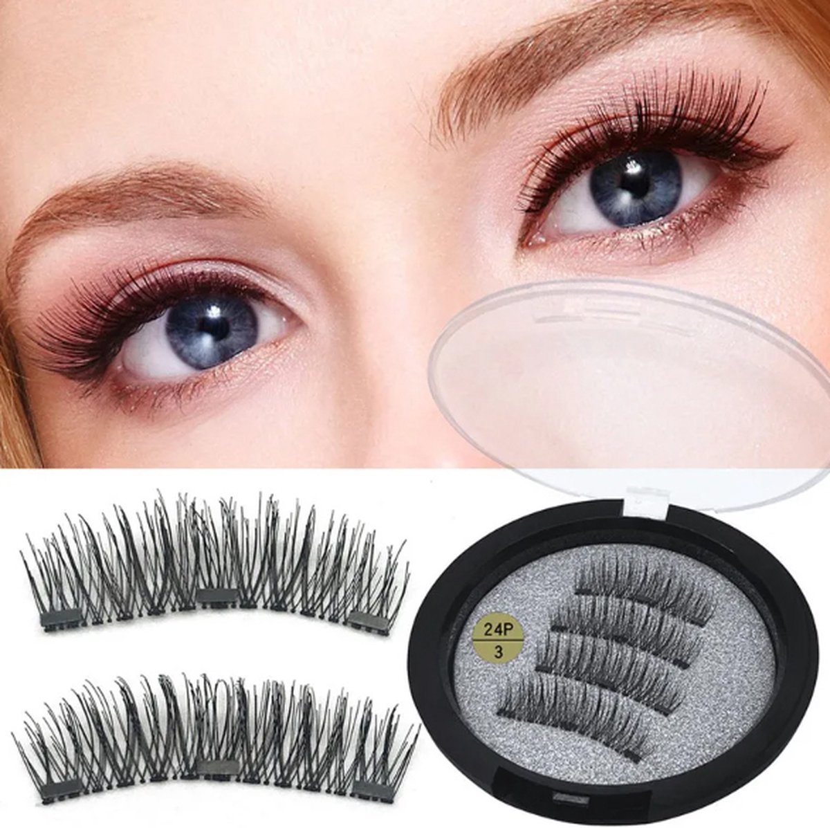 Magnetic False Eyelashes | Magnetic Eyelashes | 3D Eyelash Extensions | Fake Lashes | Glue-Free | False Eyelash Set | 2 pairs - Image 1