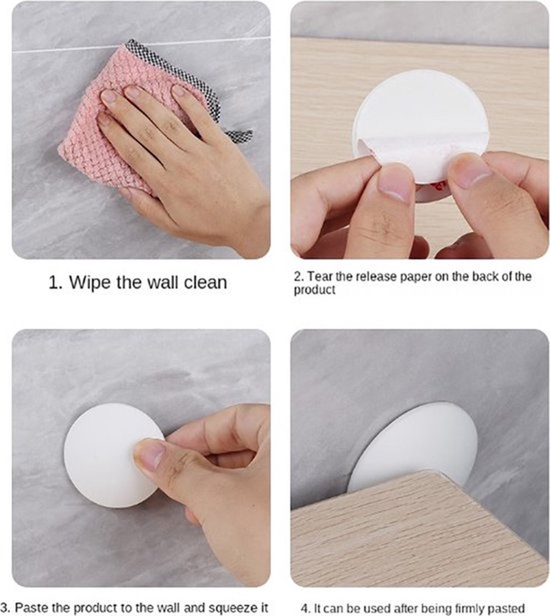 Door Stoppers | Self-Adhesive Door Protectors | Door Protection | Silicone | Transparent | Washable | White | 2 Pieces - Image 5
