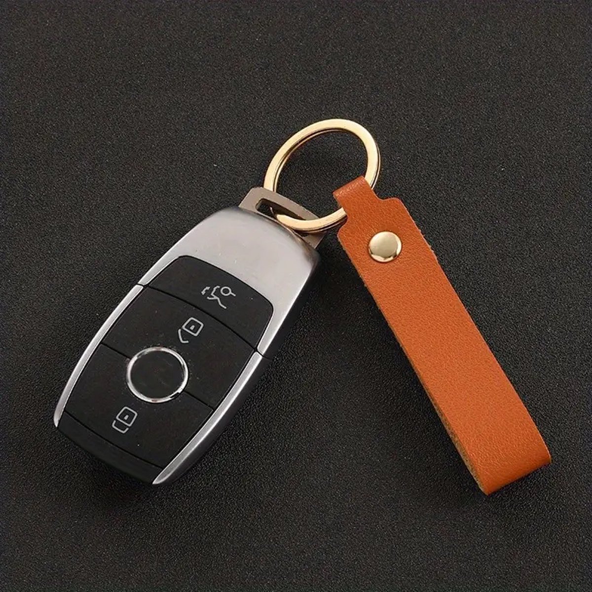 Keychain | Key Holder | PU Leather Keychain | Universal | Brown - Image 5