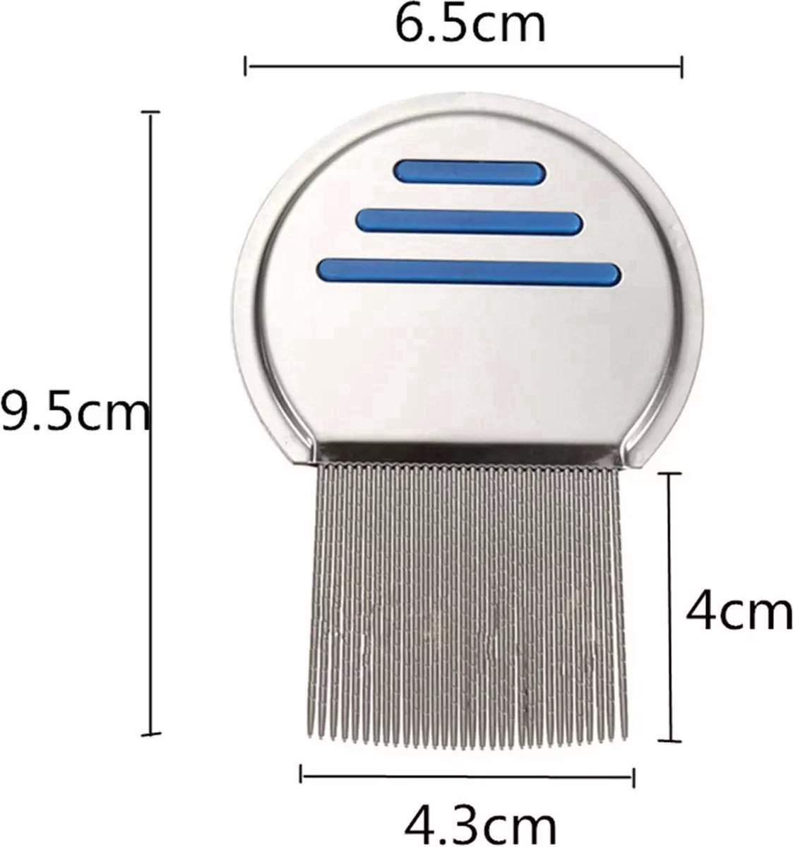 Set of 3 Lice Combs | Lice Brush | Flea Comb | Nits Comb | Dust Comb | Lice Remover | Stainless Steel | Green, Blue & Red - Image 5