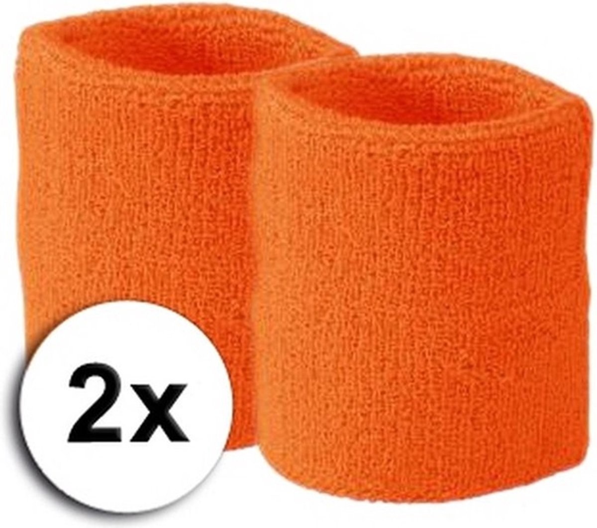 Wristband Set | Sweatband | Sweatbands | Wrist | Sports Bands | 2 Piece | Orange - Image 3