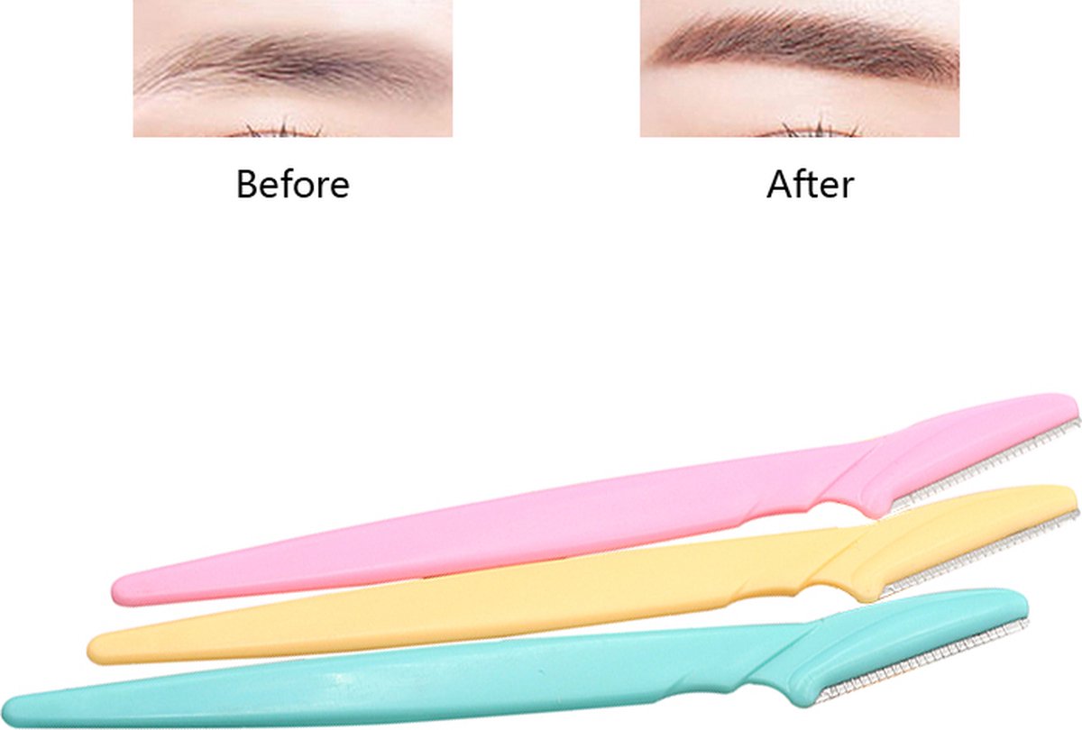 Eyebrow Scissors | Eyebrow Razor | Face Blade | Upper Lip Hair Removal | Hair Removal Blade | 6 Pieces - Image 5