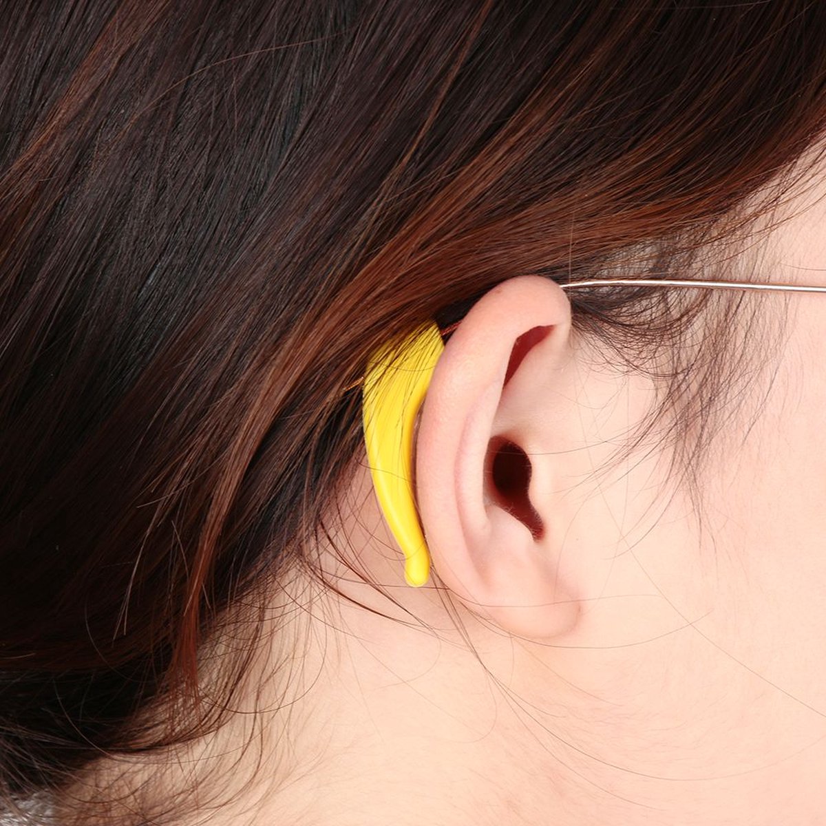 Anti-slip Ear Hooks for Glasses | Glasses Hooks | Glasses Holders | Sunglasses Hook | Silicone | Yellow | 2 Pieces - Image 5