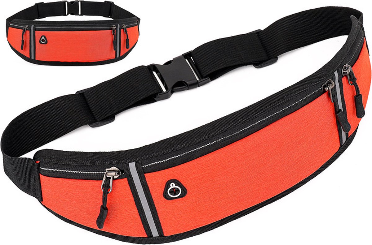 Waist Bag | Running Belt | With Phone Holder | With Smartphone Holder | Reflective | Running Bag | Orange - Image 1