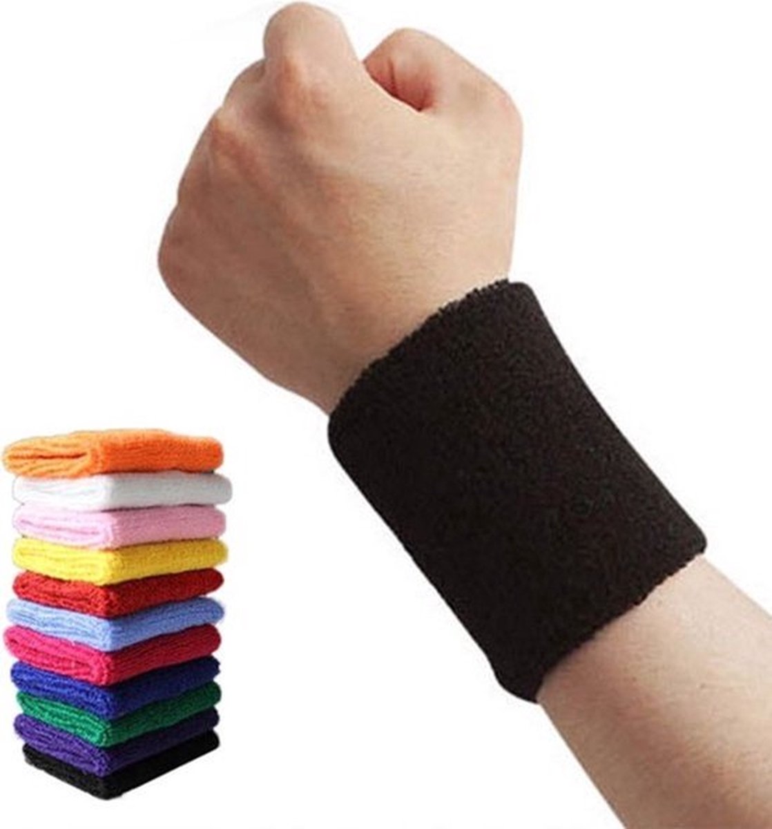 Wristband Set | Sweatband | Sweatbands | Wrist | Sports Bands | 2 Piece | Green - Image 4